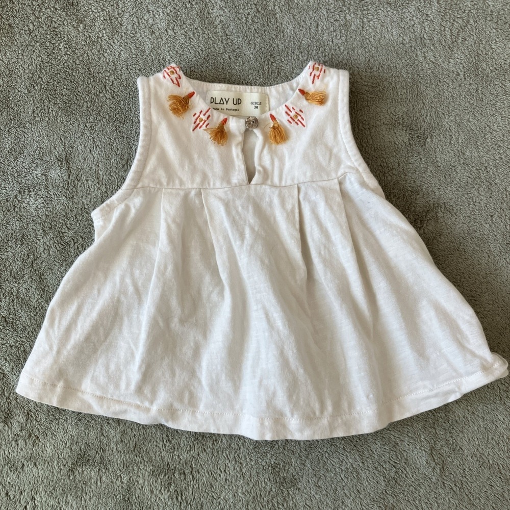 Play Up Designer Embroidered Dress‎ 3 Months Portugal
